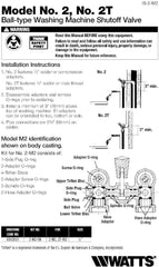 Watts 2-M2 Duo-Cloz Manual Washing Machine Shutoff Valve with Brass Body