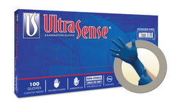 Microflex US-220-L UltraSense Nitrile Exam Glove, Large, Blue