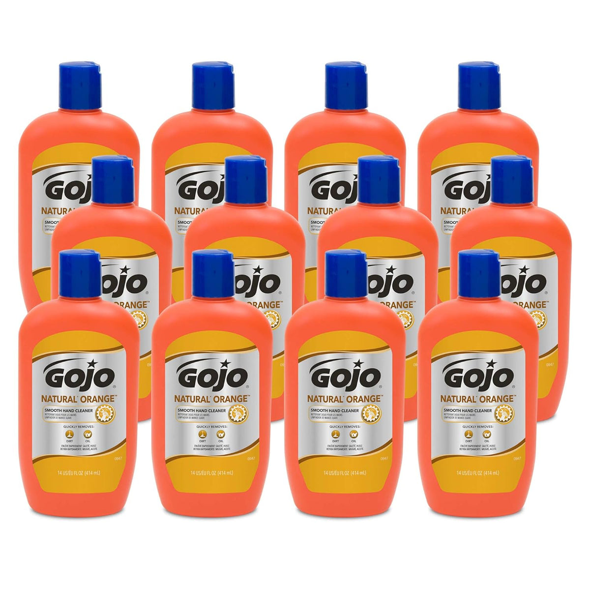 Gojo 0947-12 Smooth Hand Cleaner, 14 fl oz Quick-Acting Lotion Hand Cleaner Pack of 12