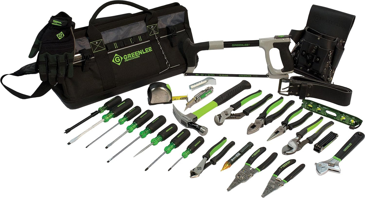 Greenlee 0159-28MULTI Heavy Duty Multi-Pocket Tool Bag Kit 28-Piece 20