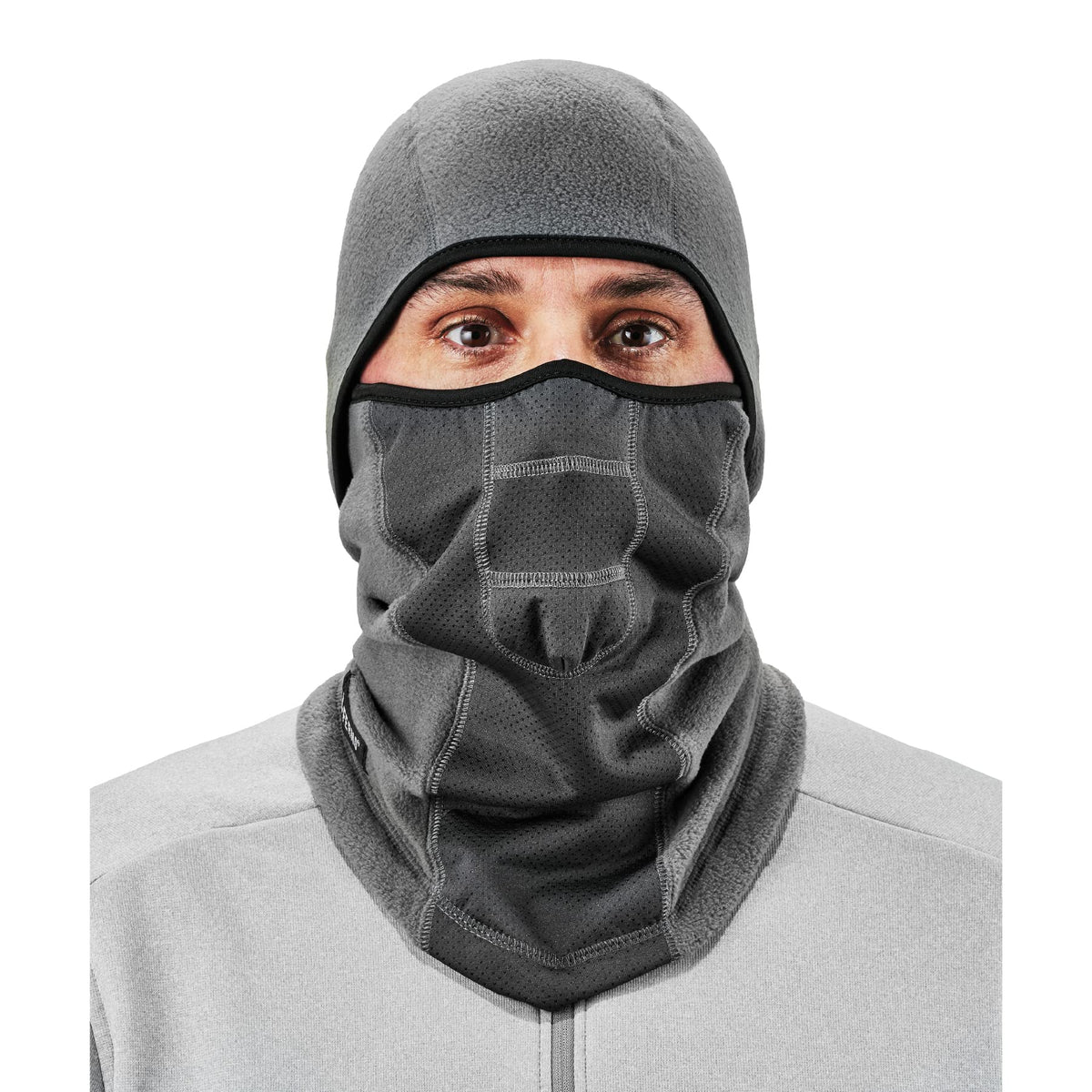 Ergodyne 16835 N-Ferno 6823 Balaclava Ski Mask Wind-Resistant Face Mask Hinged Design Each Gray