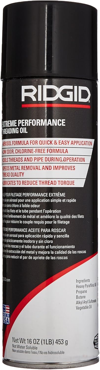 RIDGID 22088 Extreme Performance Aerosol Threading Oil 0.1 Gallon