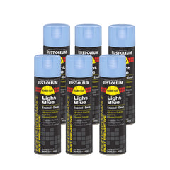 Rust-Oleum V2123838 High Performance V2100 System Enamel Aerosol, 15 oz Can, Light Blue, 6-Pack