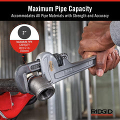 Ridgid 47057 Aluminum Straight Pipe Wrench 12 Inch