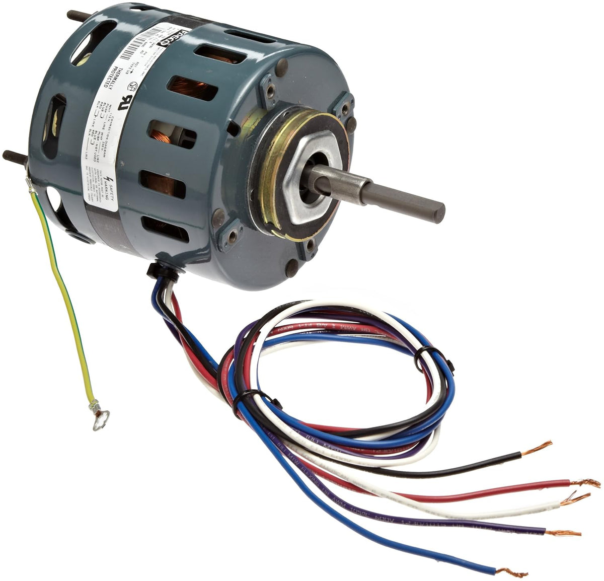 Fasco D483 4.4 Frame Open Ventilation Shaded Pole Refrigeration Fan Motor 1/15 HP 1550RPM 115/208-230V Sleeve Bearing CCW Rotation