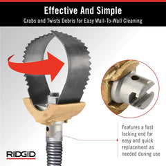 RIDGID 52822 Model T-232 H-D 3 C Cutter Cable Coupling Drain Cleaning Tool