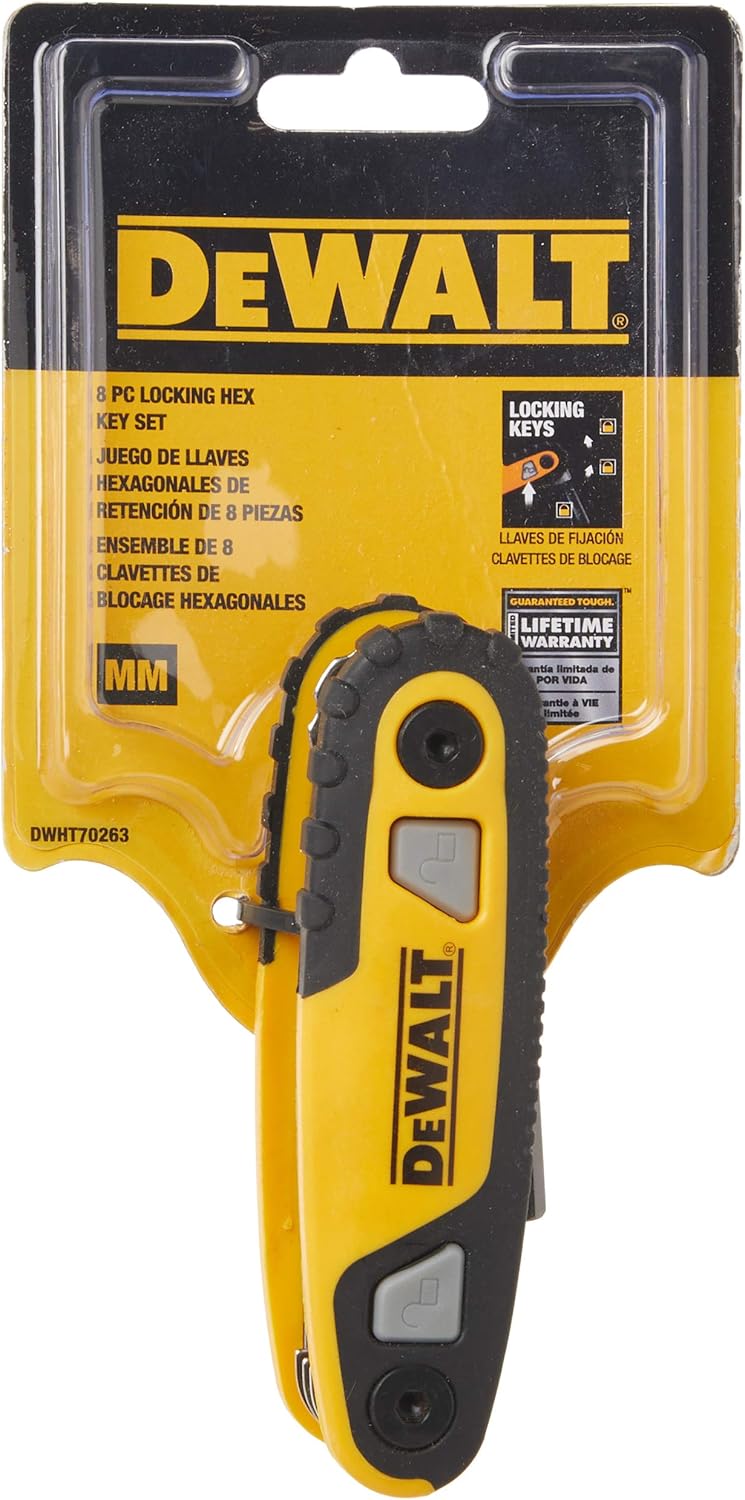 DEWALT DWHT70263M Folding Locking Hex Key Set MM