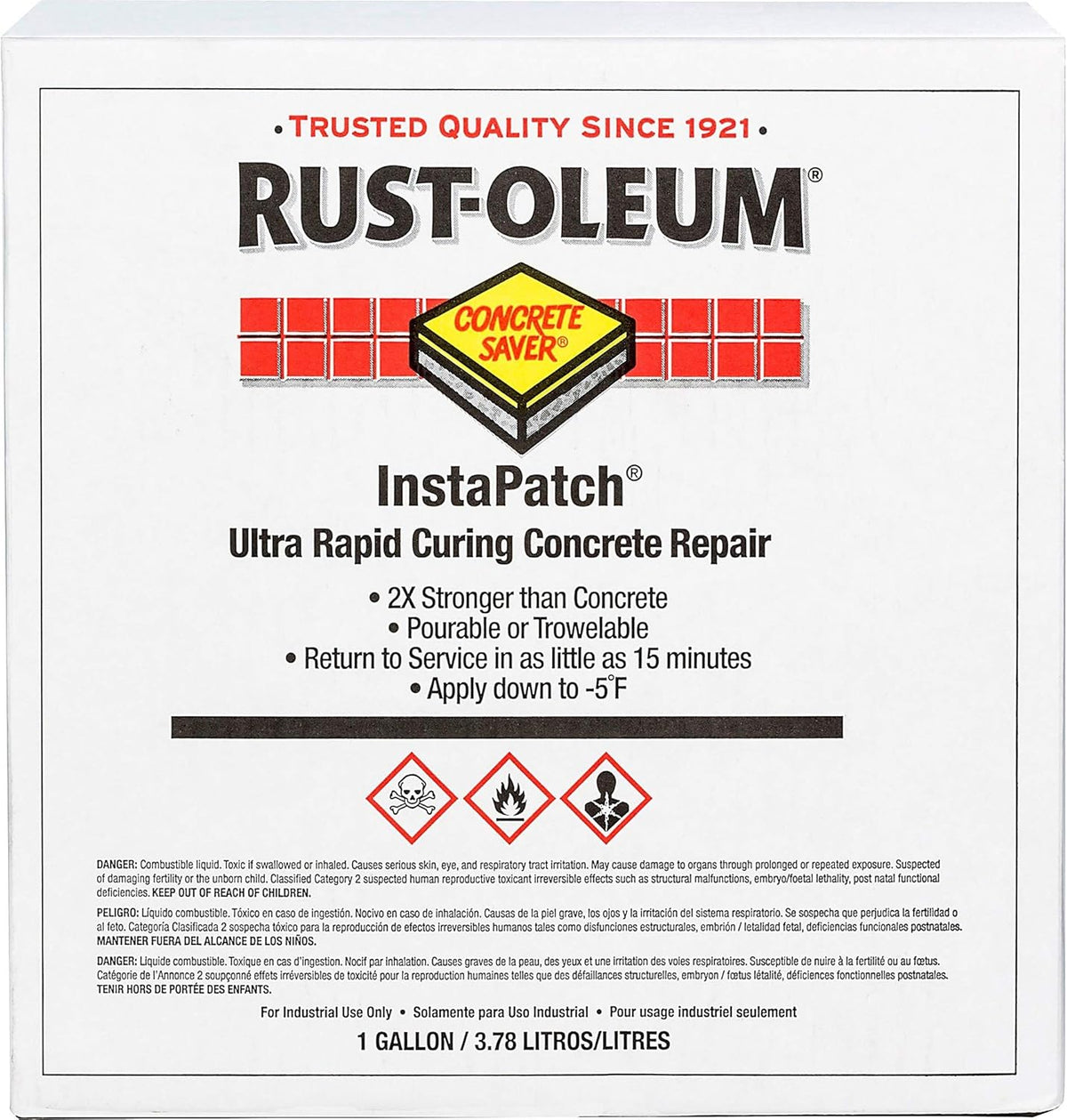 Rust-Oleum 276981 InstaPatch Concrete Repair One Size Gray