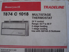 Honeywell T874C1018 Multistage and Heat Pump Thermostat 2 Heat 1 Cool