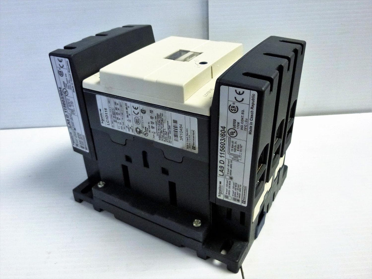 Schneider Electric LC1D115G7 IEC Contactor 115A 75HP at 480VAC 3 Phase