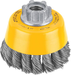 DeWalt DW4910 Knot Wire Cup Brush 3 Inch x 5/8-11 HP .020 Carbon Steel