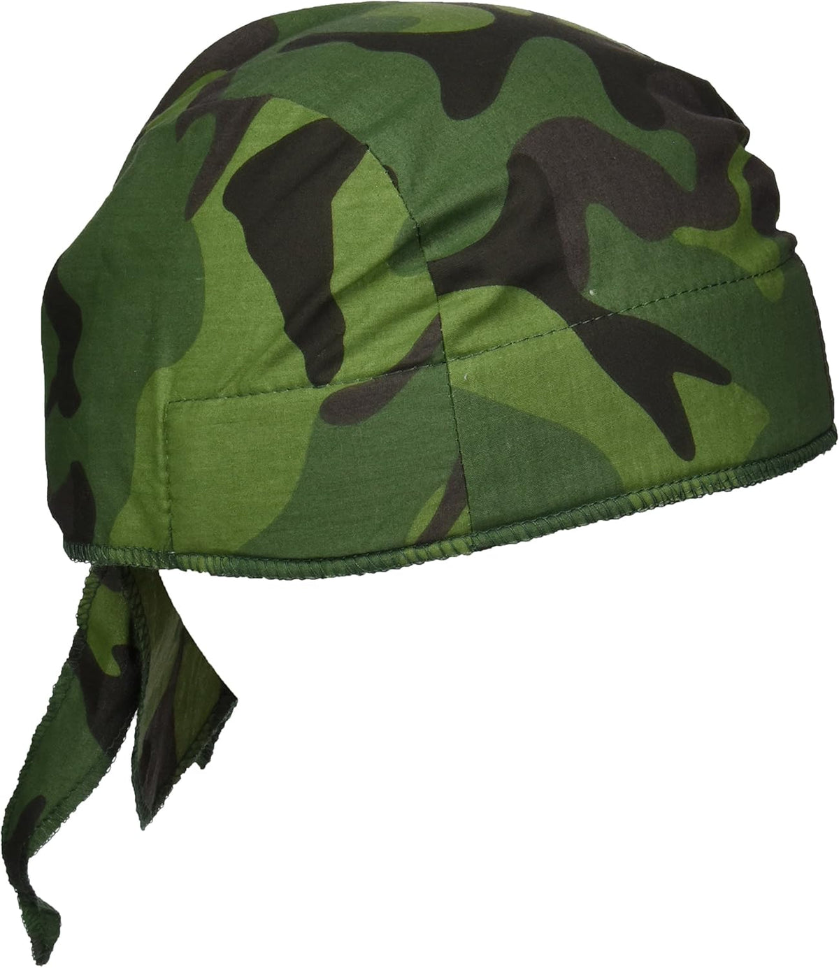 OccuNomix TN6-JFL Jungle Camouflage Tuff Nougies 100% Cotton Deluxe Doo Rag Tie Hat with Elastic Rear Band (1/EA)