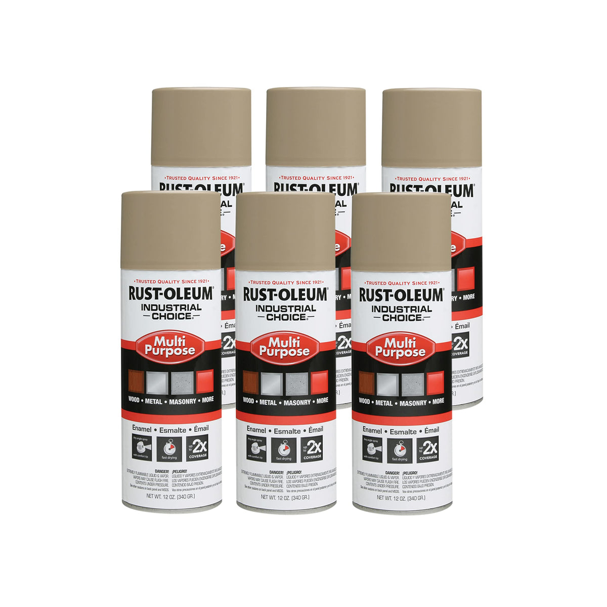 Rust-Oleum 1671830 Spray Paint 12 oz Pack of 6