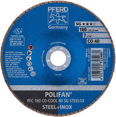 Pferd 62669 Polifan Flap Disc 40 Grit 7 in 10 Pack