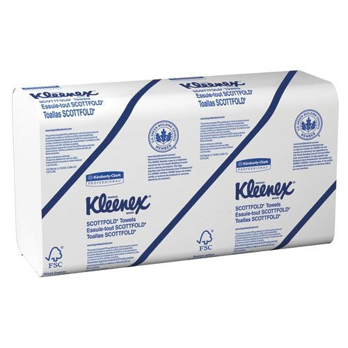 KIMBERLY-CLARK Kimberly-Clark KCC13254 Kleenex Scottfold 1-ply Paper Towels (120/Pack, 25 Packs/Case) 13254
