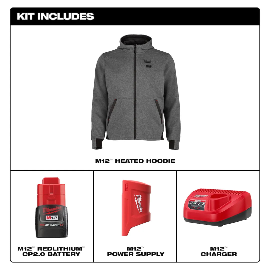 MILWAUKEE Milwaukee M200G-21S M12 Heated Full-Zip Hoodie (Size S)