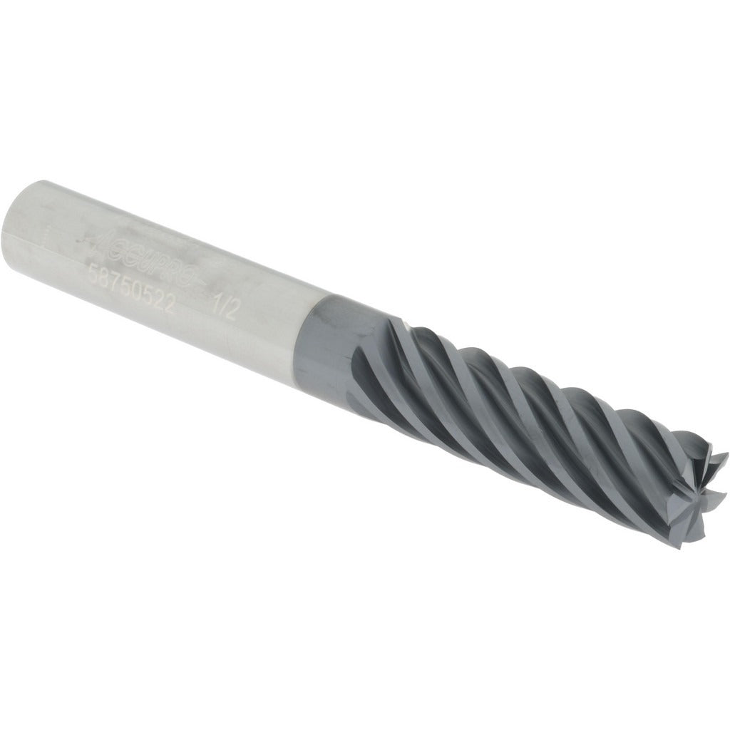 ACCUPRO Accupro 12178695 Square End Mill 0.5 in 7 Flute Solid Carbide