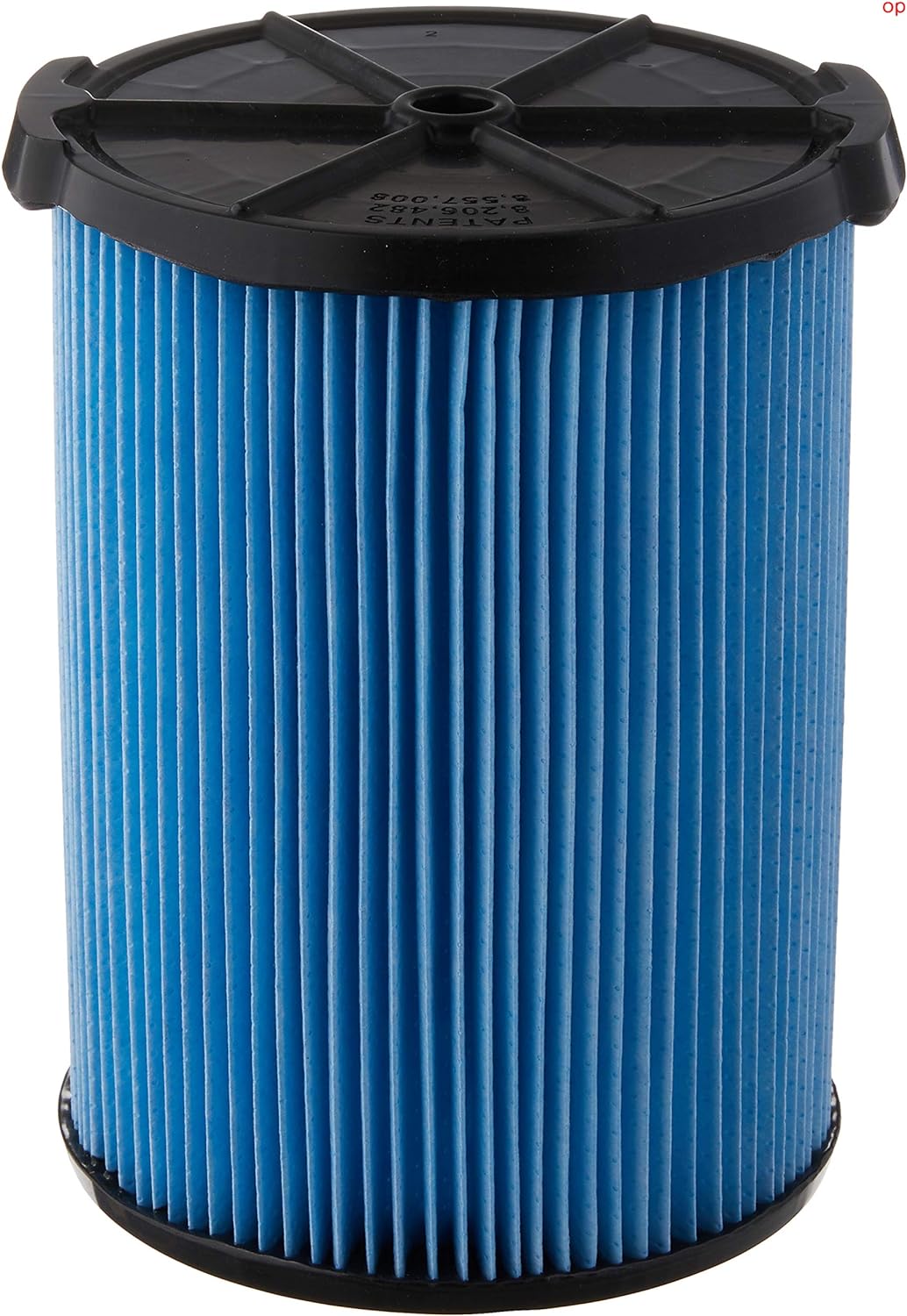 Ridgid 72952 3-Layer Pleated Paper Vacuum Filter for RIDGID 5-20 Gallon Vacuums Green