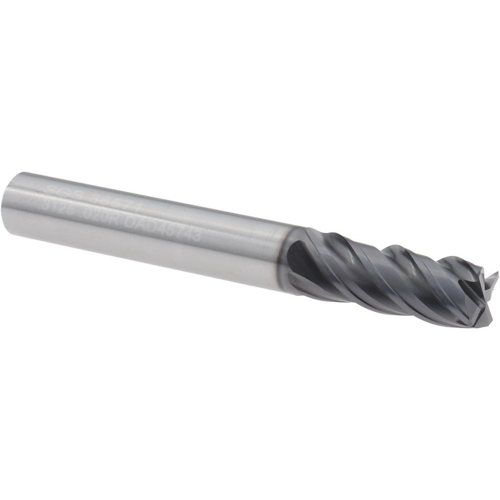 KYOCERA SGS PRECISION TOOLS Sgs 36571 Corner Radius End Mill 5/16 in 4 Flute Carbide
