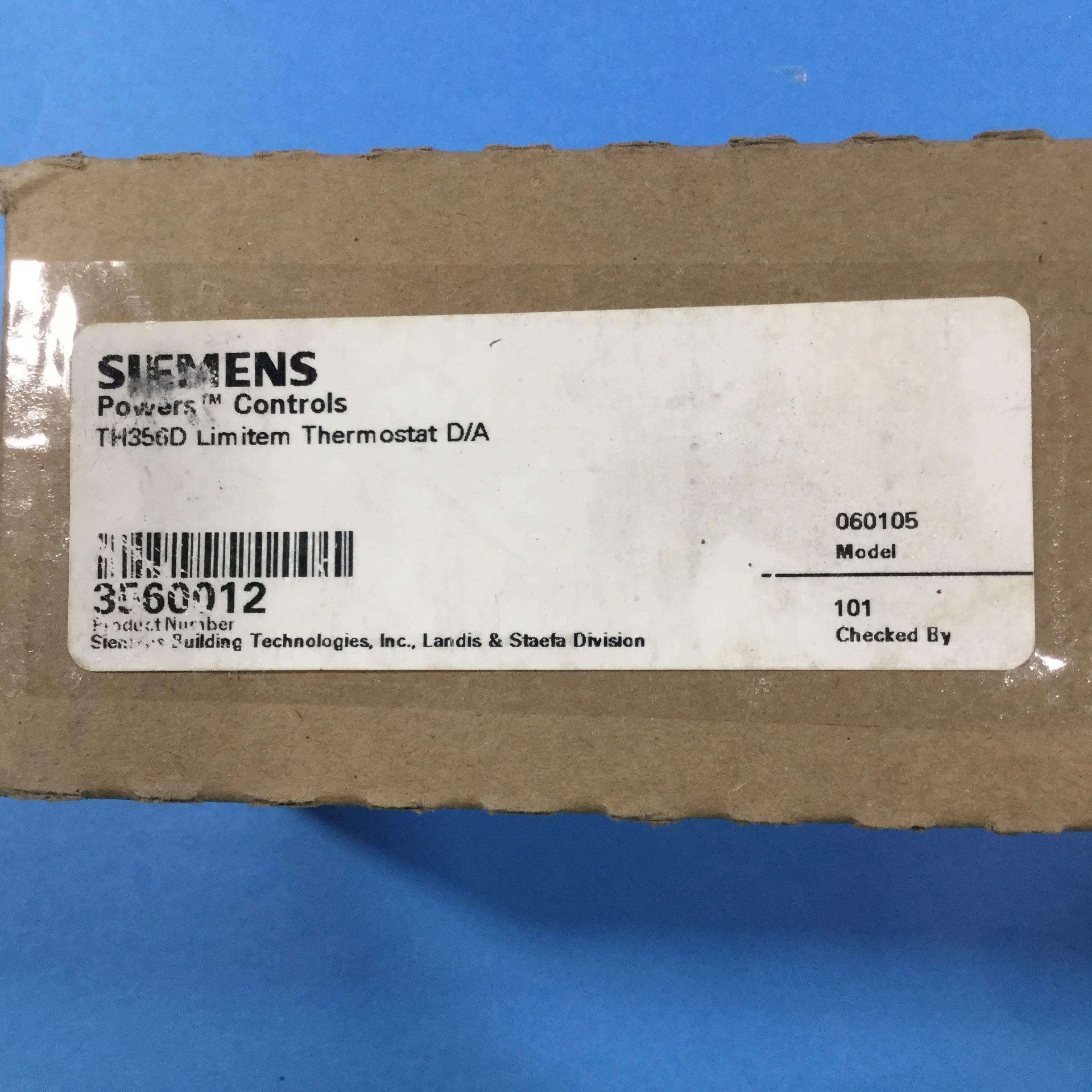 Siemens 356-0012 Thermostat Pneumatic Rigid Bulb DA 0-100 18 Rigid Bulb