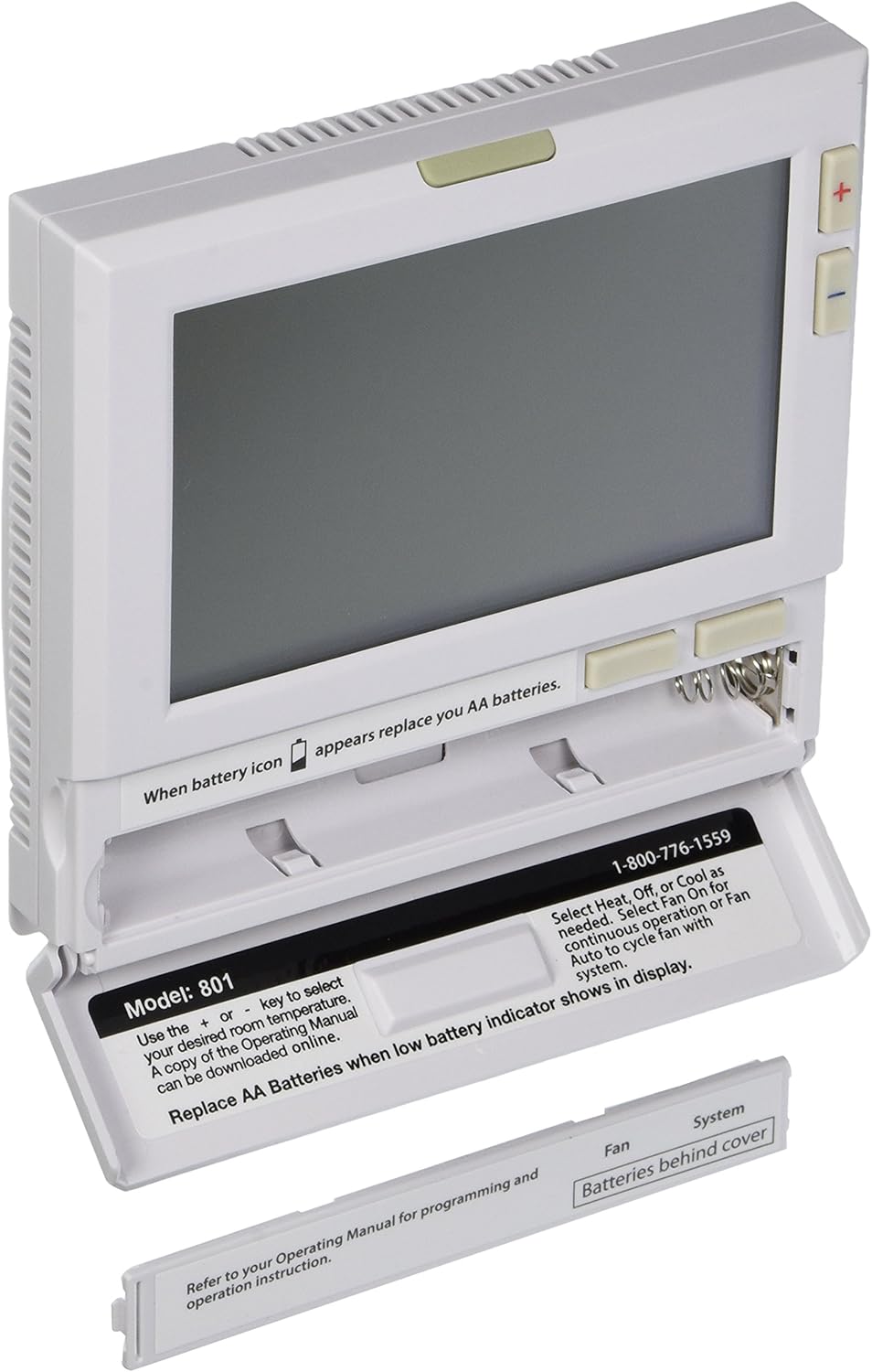 PRO1 IAQ T801 LCD Non-Programmable Electronic Thermostat with Easy-to-Read Display