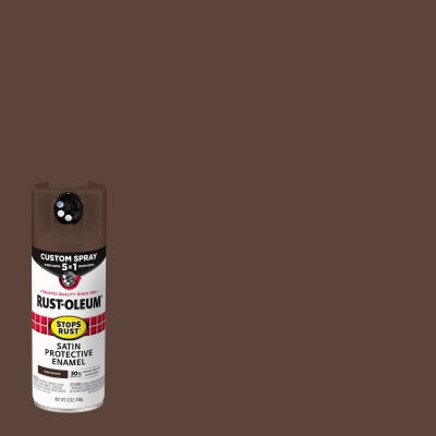 RUST-OLEUM Rust-oleum 376873 Satin Dark Brown Spray Paint 12 Oz