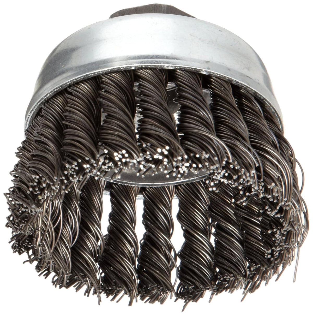 Weiler 36038 Vortec Pro 3 Knot Wire Cup Brush 020 Steel Fill 5/8-11 UNC Nut