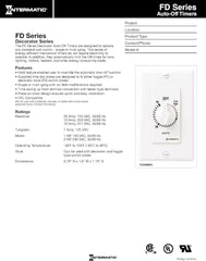 Intermatic FD12HC 12-Hour Spring-Loaded Wall Timer for Lights and Fans, Ivory