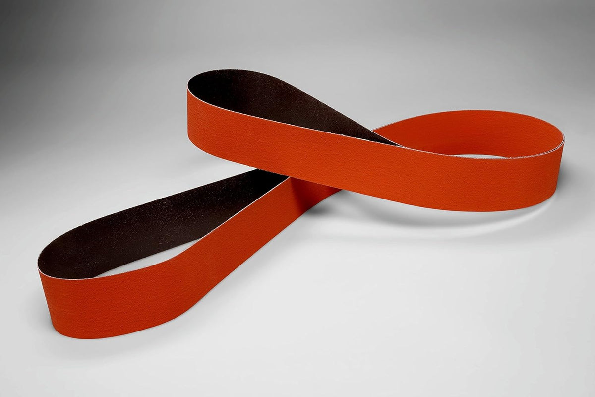 3M 60440227613 Cubitron II 984F Coated Ceramic Orange Sanding Belt - 3 in Width x 132 in Length