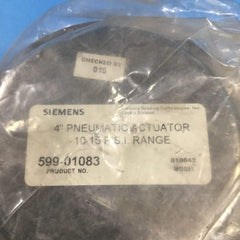 Siemens 599-01083 Pneumatic Valve Actuator 10-15 PSI 4 Inch