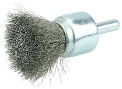 Weiler 10018 Crimped Wire End Brush 0.0104 Stainless Steel 3/4 in