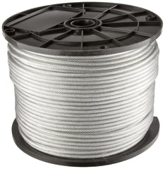 Campbell 7000397 Galvanized Steel Wire Rope Vinyl Coated 7x7 Strand Core 250 Feet Length 184 lbs Breaking Strength