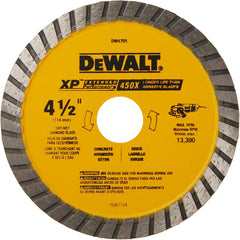 DEWALT DW4701 Diamond Blade Dry Wet Cutting Continuous Rim 4-1/2 Inch