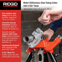 RIDGID 29963 Stainless Steel Tubing Cutter 1/4 to 1-3/8 Inches