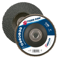 Weiler 51154 5 Inch Tiger Paw Abrasive Flap Disc 80 Grit Pack of 10