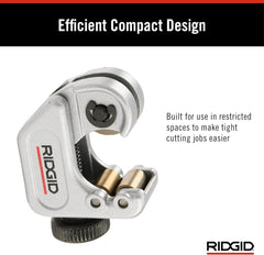 RIDGID 32975 Model 103 Close Quarters 1/8 To 5/8 Copper, Aluminum, Brass, And Plastic Tubing Compact Cutter