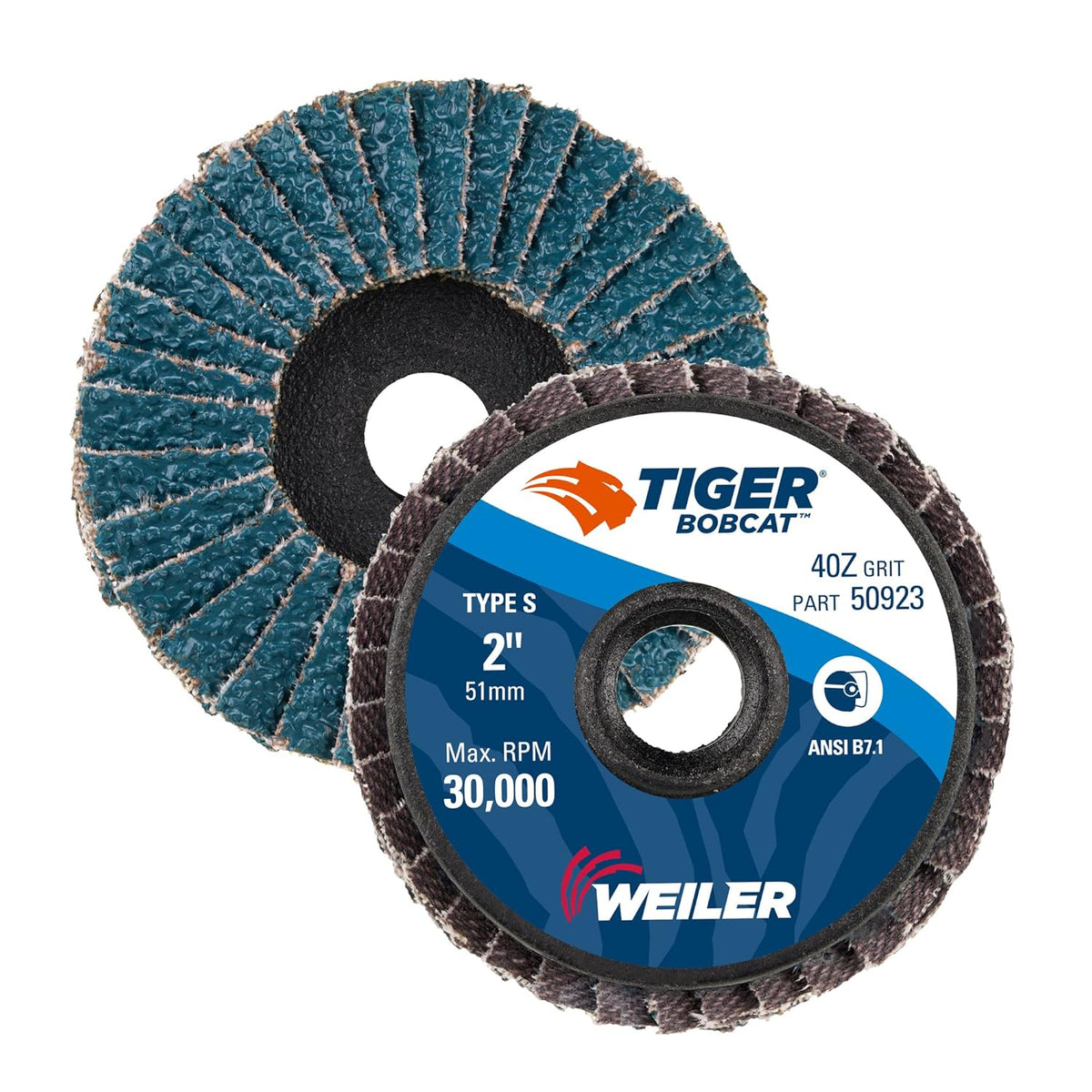 Weiler 50923 BobCat Mini Flap Disc 2 Inches Zirconium