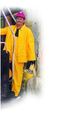 MCR Safety 2003X2 PVC/Polyester 3-Piece Rainsuit 2XL Yellow