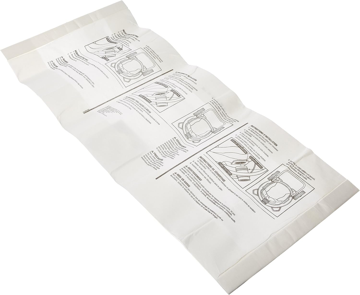 RIDGID 23743 High Efficiency, Dry Pickup Dust Bags for 12 - 16 Gallon Wet / Dry Vacuums (2 Pack)