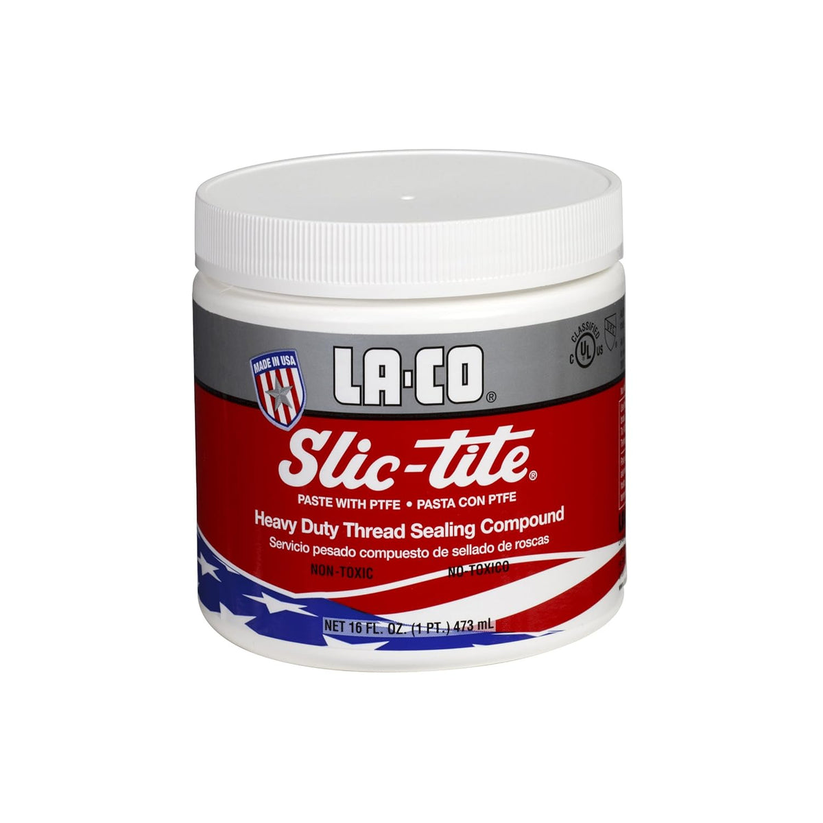 La-Co 42012 Slic-Tite Premium Thread Sealant Paste with PTFE -50 to 500 Degree F Temperature 1 pt Jar