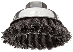 Weiler 36066 Vortec Pro 3-1/2 Crimped Wire Cup Brush 0.020 Steel Fill 5/8-11 UNC Nut