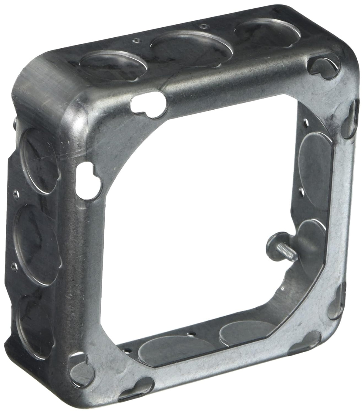 RACO 250 4-11/16 in. Square Extension Ring, Drawn, 1-1/2 in. Deep with Eight 1/2 and Four 3/4 in. KO's