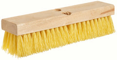 Weiler 44438 Deck Scrub Brush Yellow Polypropylene Fill 12 Inch Hardwood Block