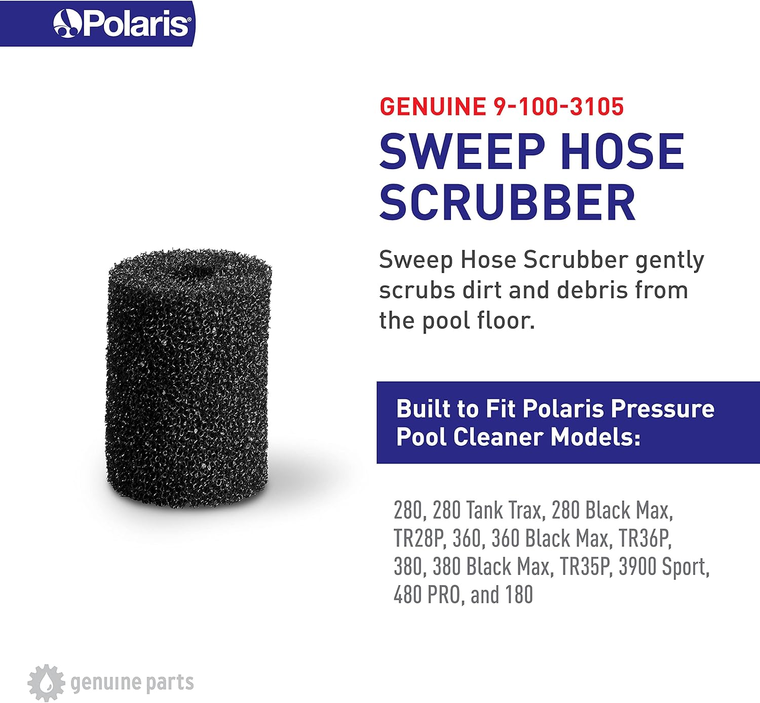 Polaris 9-100-3105 Sweep Hose Scrubber Replacement for 280, 360, 380, 3900 SPORT, TR28P