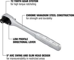 DEWALT DWMT81097 Ratchet, Quick Release, SAE, 3/8-Inch Drive