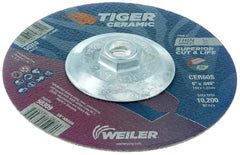 Weiler 58310 6 Inch Cutting Wheel Type 27 CER60S 5/8-11 UNC Nut Pack of 10