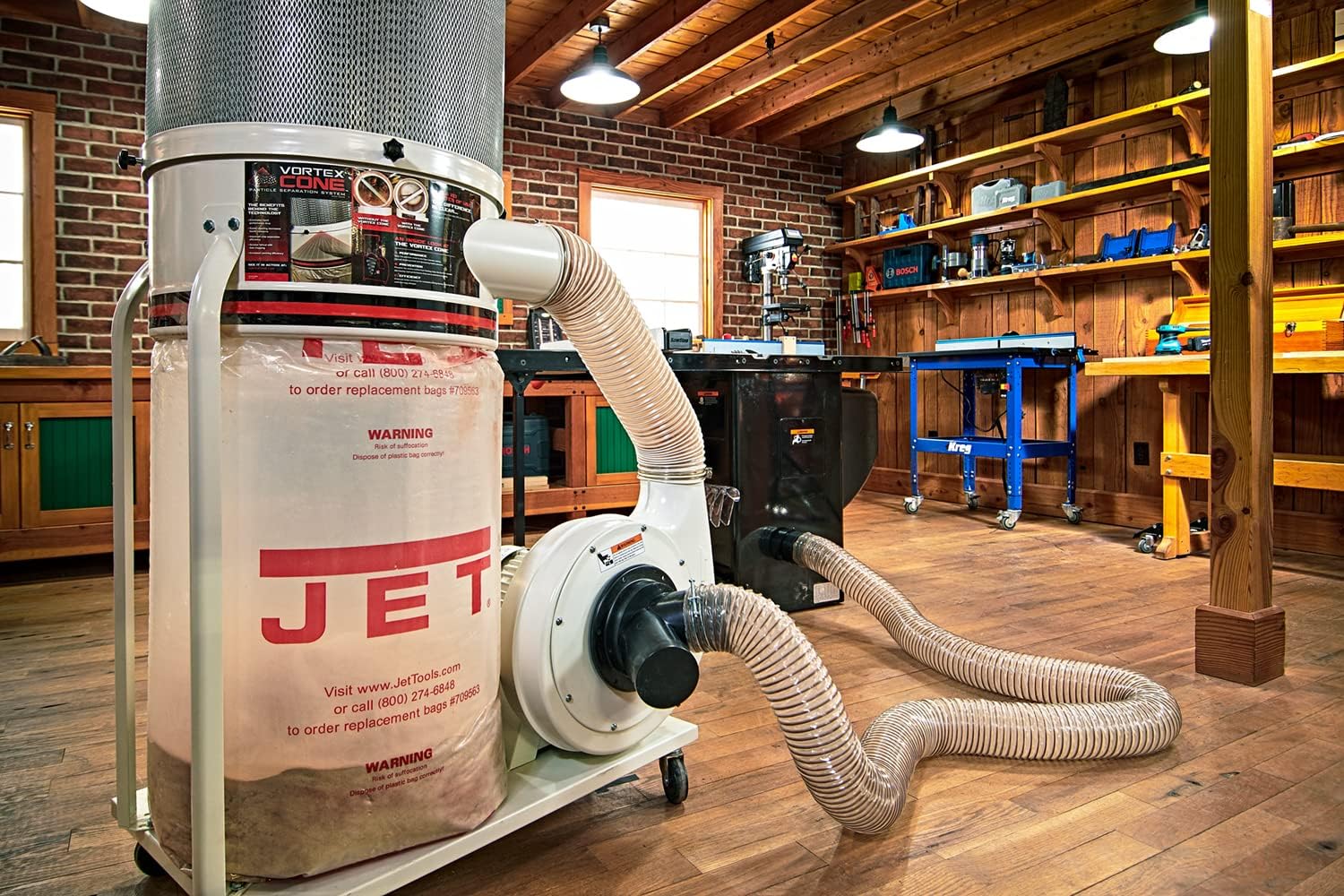 Jet 414710 Heat-Resistant Dust Collection Hose Hand Powered 8 Foot