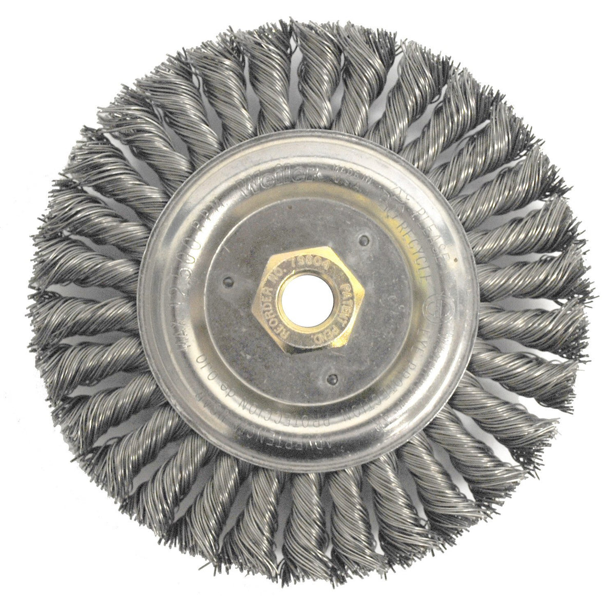 Weiler 79804 Dually 6 Filler Pass Weld Cleaning Brush 023 Steel Wire Fill 5-8-11 UNC Double-Hex Nut