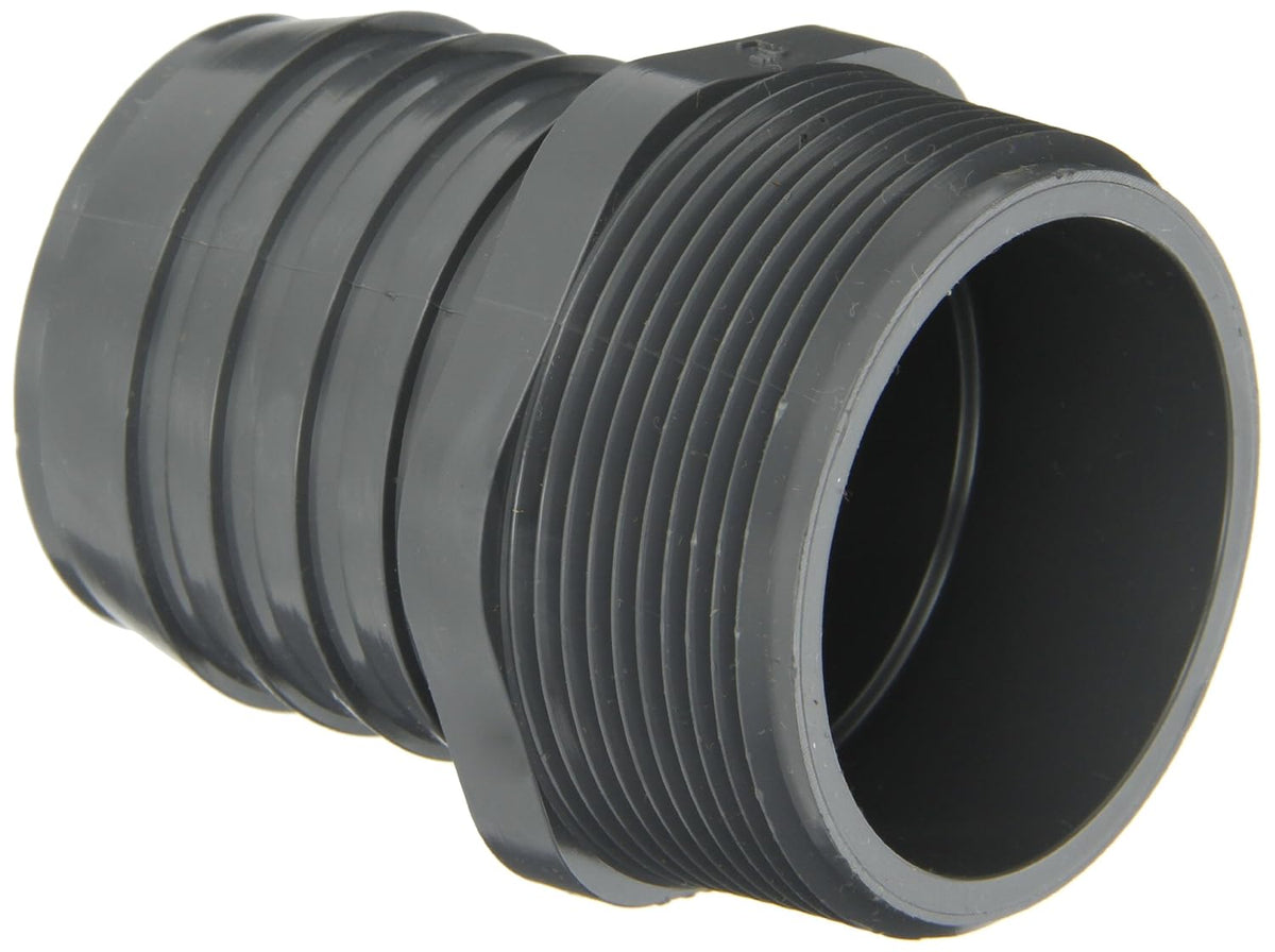 Spears 1436-010 PVC Tube Fitting Adapter Schedule 40 Gray 1 Barbed x NPT Male