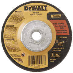 DeWalt DW4523 Grinding Wheel General Purpose for Metal 4-1/2 Inch x 1/4 Inch x 5/8-Inch